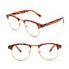Brun leopard brille med guldkant
