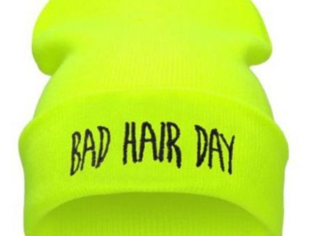 Gul neonfarvet hue "Bad hair day"