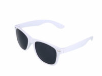 Hvid Wayfarer solbriller med sort glas