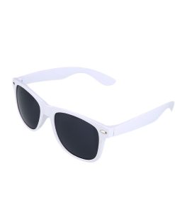 Hvid Wayfarer solbriller med sort glas