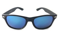 Wayfarer solbriller med blå spejlglas