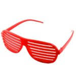 røde retro partybriller