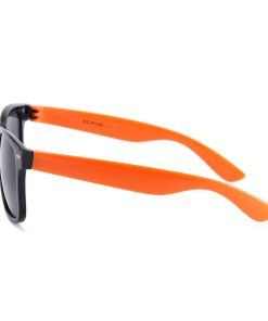Sort Wayfarer brille med orange stænger