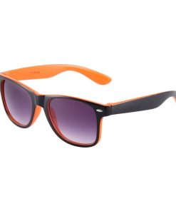 Sort og orange Wayfarer solbriller