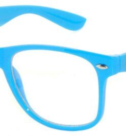 lyseblå wayfarer solbriller med klart glas