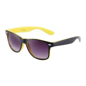sort og gul Wayfarer solbriller